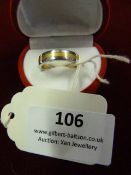 *Gold & Nickel Plated Wedding Ring Set with Stone