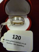 *Engraved Ladies Nickel & Gold Plated Wedding Ring