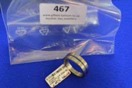 *Titanium Ring with a Blue Band