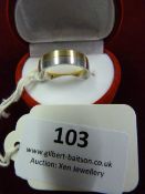 *Gold & Nickel Plated Wedding Ring Set with Stone