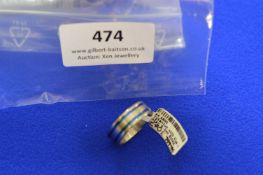 *Titanium Ring with Blue Inlay RRP:£111
