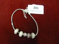 *Lovelinks Silver Bracelet with Five Glass Beads