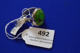 *Sterling 925 Silver Ring with Green Mohave Turquo