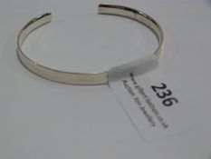 *Silver Love Cuff Black Bangle RRP:£125