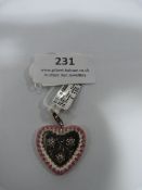 *Thomas Sabo Silver Heart with White & Pink Enamel