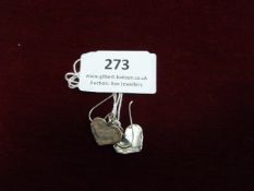 *Pair of Hammered Silver Love Heart Earrings