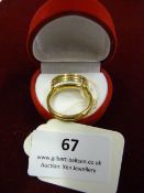 *Pair of Ladies and Gents Gold Plated Wedding Ring