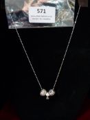 *46cm Diamond Cut Chain with Three Charms