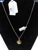 *46cm Diamond Cut Chain with Amber & Silver 