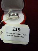 *Engraved Ladies Nickel Plated Wedding Ring Set wi