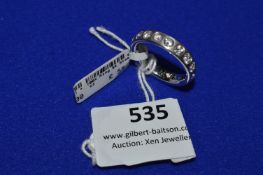 *Stainless Steel Ring with Crystals Size:55