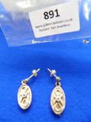 *Pair of Rennie Macintosh Sterling Silver Celtic D