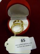 *Pair of Ladies and Gents Gold Plated Wedding Ring