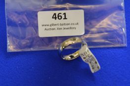 *Hallmarked Sterling Silver Rings with Gold Band R