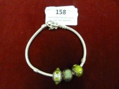 *Lovelinks Silver Bracelet with Three Glass Bead C