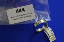 *Stainless Steel Ring with 0.02ct Diamond