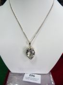 *Sterling 925 Silver Pendant with Clear Quartz on