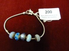 *Lovelinks Silver Bracelet with Five Glass Beads