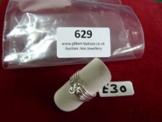 *Sterling 925 Silver Ring with Five Stones and Six