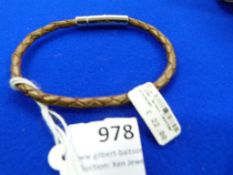 *Brown Leather Braided Bracelet