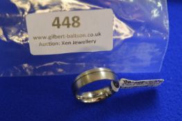 *Titanium & Platinum Ring with 0.35ct Diamond RRP: