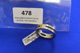 *Stainless Steel Ring with Cutaway Detail