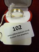 *Gold & Nickel Plated Wedding Ring Set with Stone