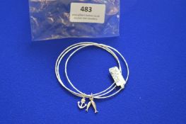 *Silver 925 & Brass Three Piece Bangle with Two Fi