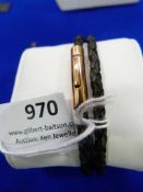 *Braided Black Leather Bracelet