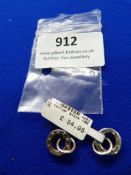 *Two Sterling 925 Silver Charm Carriers with Black