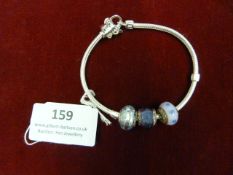 *Lovelinks Silver Bracelet with Three Glass Bead C
