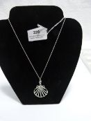 *Silver Belcher Chain with Scallop Shell Pendant