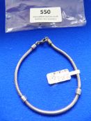 *Sterling 925 Silver Bracelet Chain with Oxidised