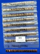 *Nine Bronze Coloured Nomination Bracelets