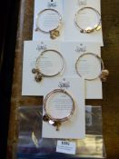 *Five Chrysalis 18ct Rose Gold Bangles