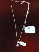 *Silver Necklace with Silver Flower Charm