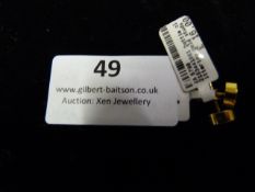 *Pair of Edblad ISA Large Steel Studs with CZ Ston