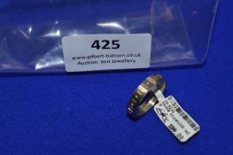 *Hallmarked Sterling Silver Ring with Gold Detail