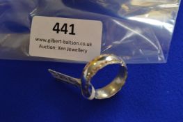 *8mm Hallmarked Silver Ring with Rose Gold Band RR