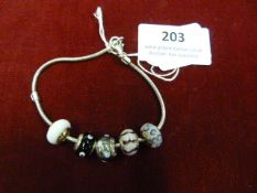 *Lovelinks Silver Bracelet with Five Glass Beads