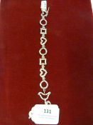 *Hammered Silver Love Heart & Square Bracelet