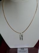 *375 9ct Gold Diamond Cut Curb Chain 16