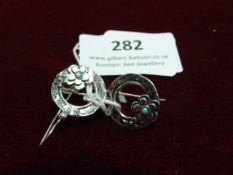 *Pair of Silver Earrings Set with Opals