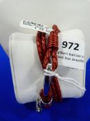 *Red Leather Braided Bracelet