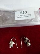 *Pair of Lady of the Valley Silver & Pearl Earring