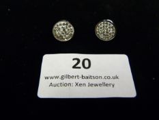 *Pair of Coeur de Lion Round CZ Earrings