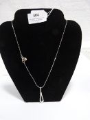 *Silver Necklace with Drop Pendant
