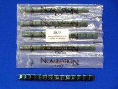 *Five Anodised Blue Nomination Bracelets