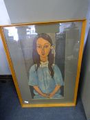 Framed Modigliani Portrait Print - Alice