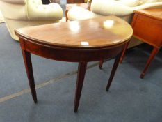 Victorian Mahogany Fold Over Tea Table with String
